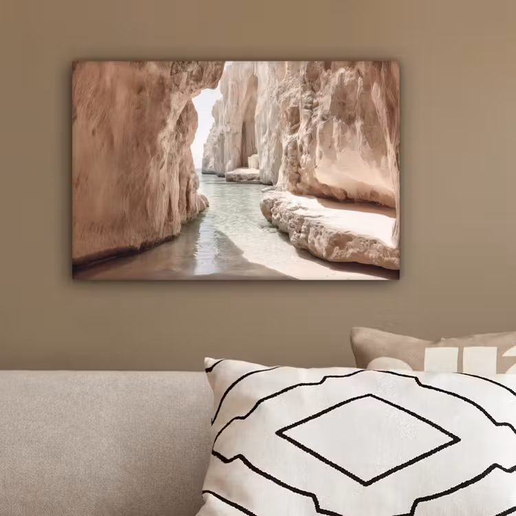 Rotsen - Zee - Zand - Kloof canvas 2cm klein -sfeer3