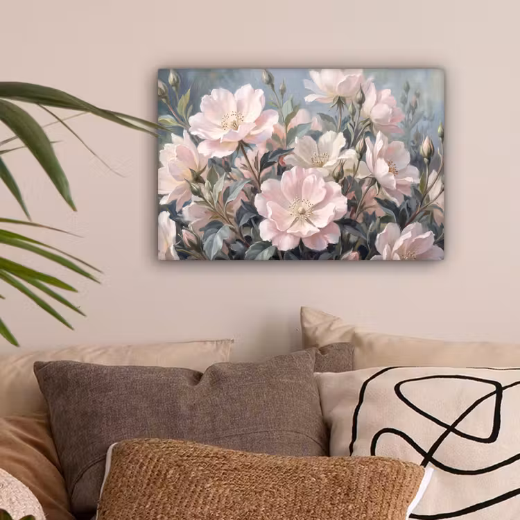 Rozen - Illustratie - Roze canvas 2cm klein -sfeer1