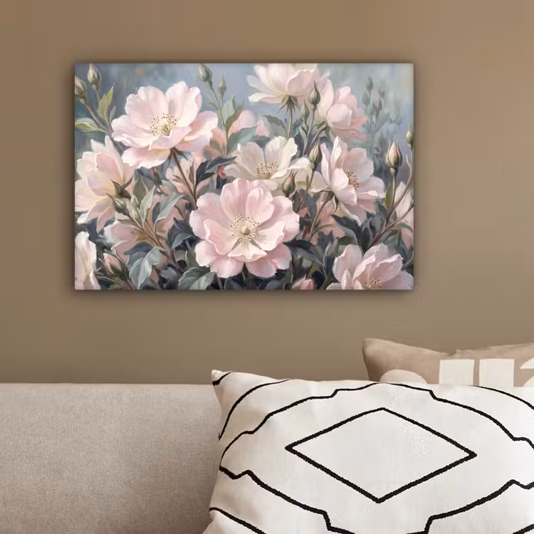 Rozen - Illustratie - Roze canvas 2cm klein -sfeer3