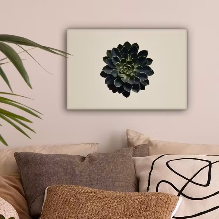 Rozet - Cirkelvormig - Donkergroen canvas 2cm klein -sfeer1