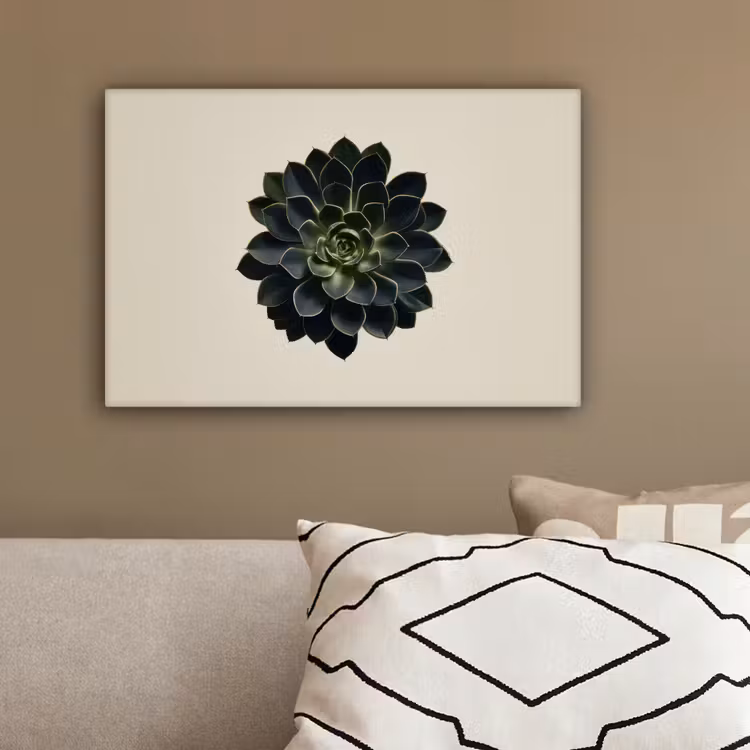 Rozet - Cirkelvormig - Donkergroen canvas 2cm klein -sfeer3