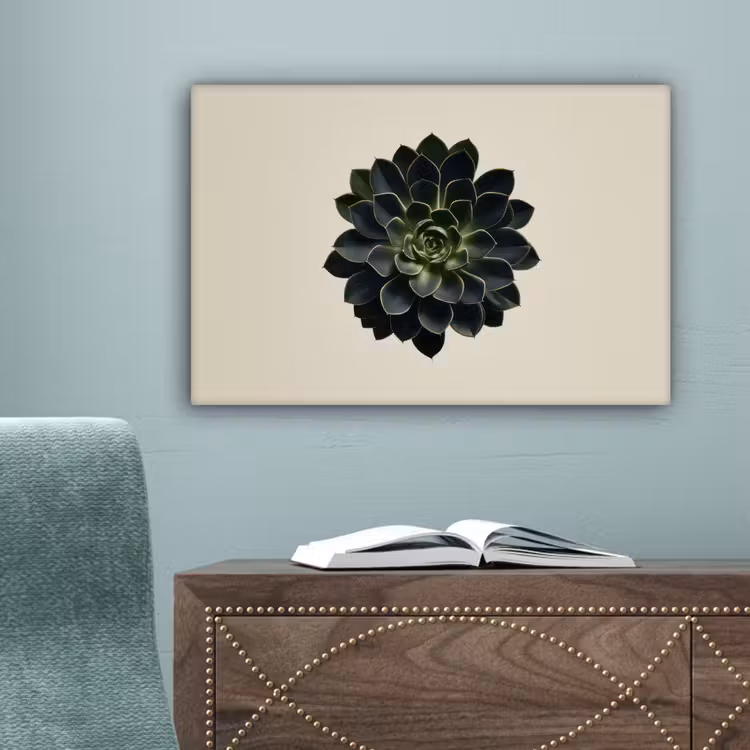 Rozet - Cirkelvormig - Donkergroen canvas 2cm klein -sfeer4