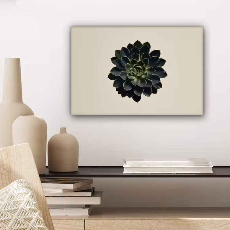 Rozet - Cirkelvormig - Donkergroen canvas 2cm klein -sfeer6