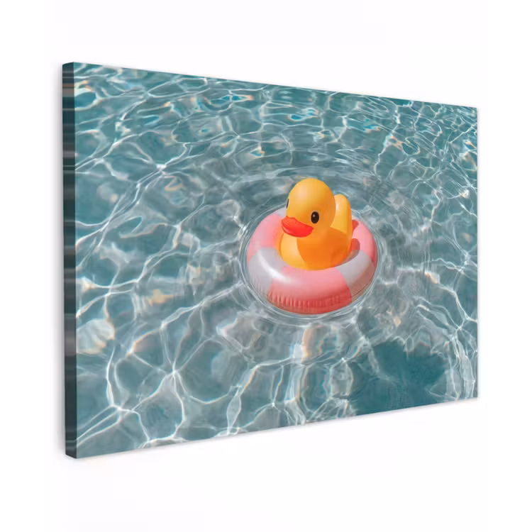 Badeend - Zwemband - Geel canvas 2cm klein -z3d