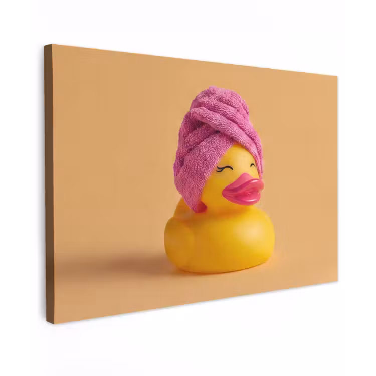 Badeend - Handdoek - Kleurrijk canvas 2cm klein -z3d