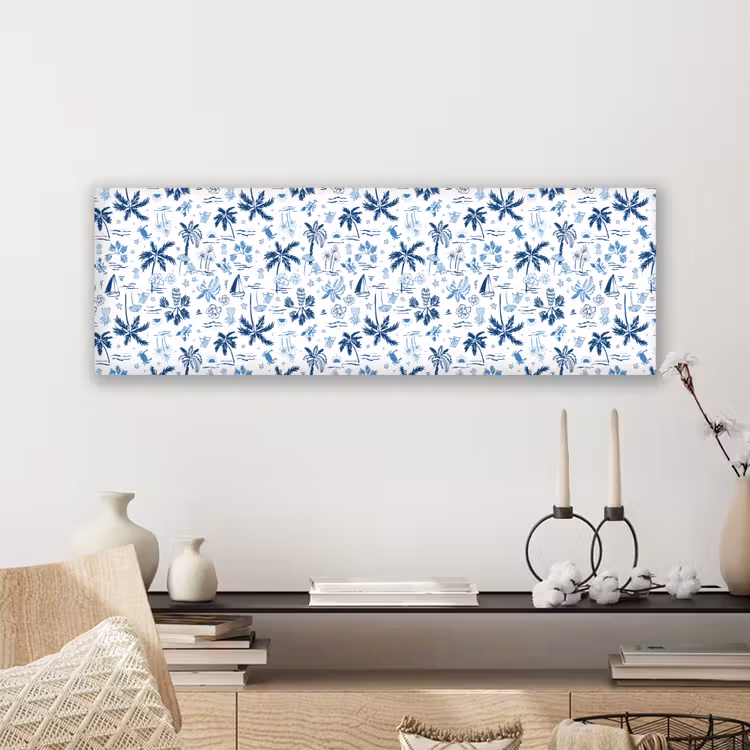 Zee - Strand - Blauw - Wit canvas 2cm klein 828 -sfeer6