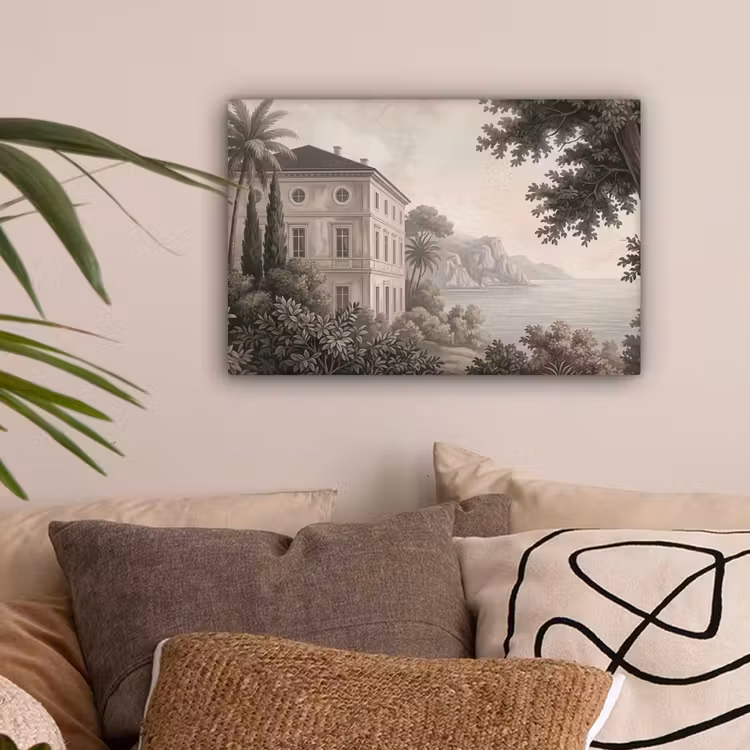 Zee - Villa - Beige canvas 2cm klein -sfeer1