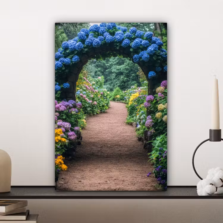 Doorkijk - Bloemen - Hortensia - Pad canvas 2cm klein -sfeer6