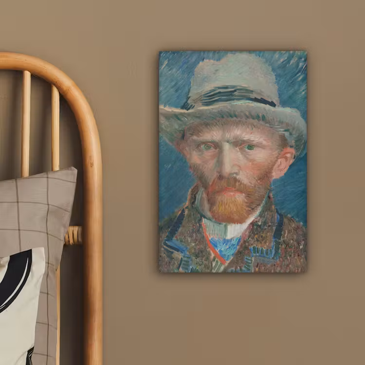 Zelfportret 1887 - Schilderij van Vincent van Gogh canvas 2cm klein -sfeer3