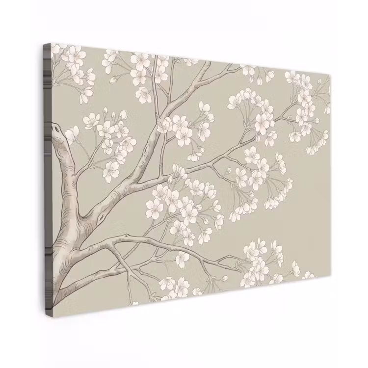 Sereen - Bloesem - Wit canvas 2cm klein -z3d