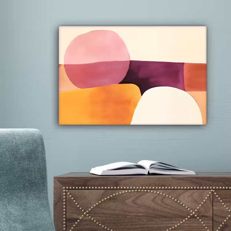 Vormen - Abstract - Kleurrijk canvas 2cm klein -sfeer4