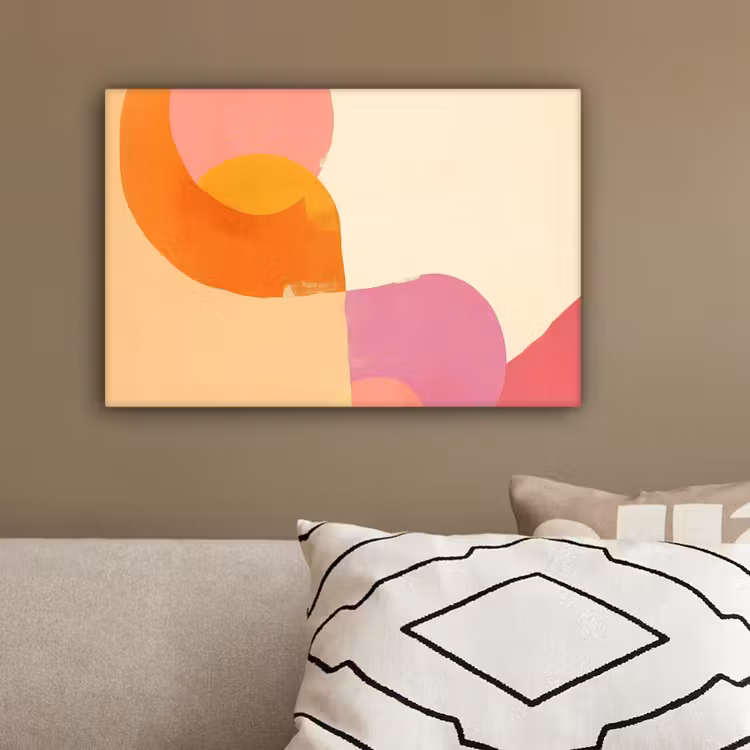 Vormen - Abstract - Kleurrijk canvas 2cm klein -sfeer3