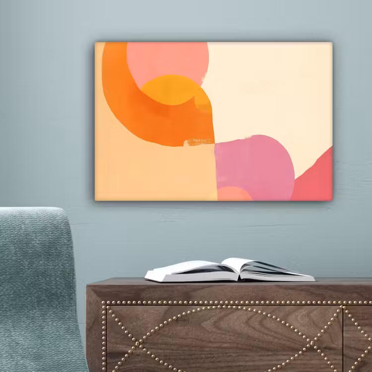 Vormen - Abstract - Kleurrijk canvas 2cm klein -sfeer4