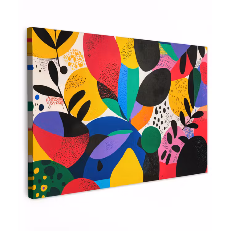 Vormen - Stippen - Kleurrijk canvas 2cm klein -z3d