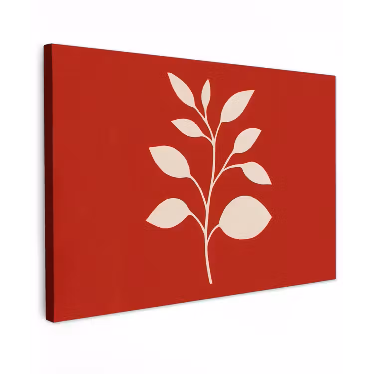 Silhouet - Bladeren - Tak canvas 2cm klein -z3d