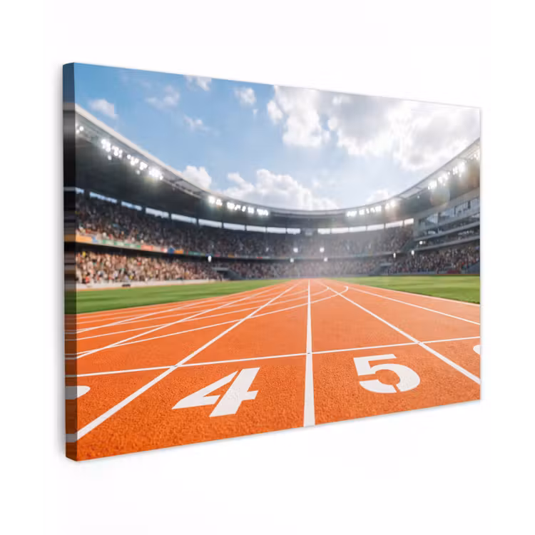 Sintelbaan - Stadion - Sport -Oranje canvas 2cm klein -z3d