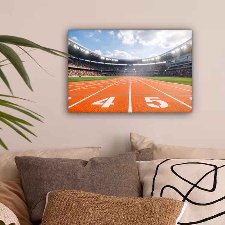 Sintelbaan - Stadion - Sport -Oranje canvas 2cm klein -sfeer1