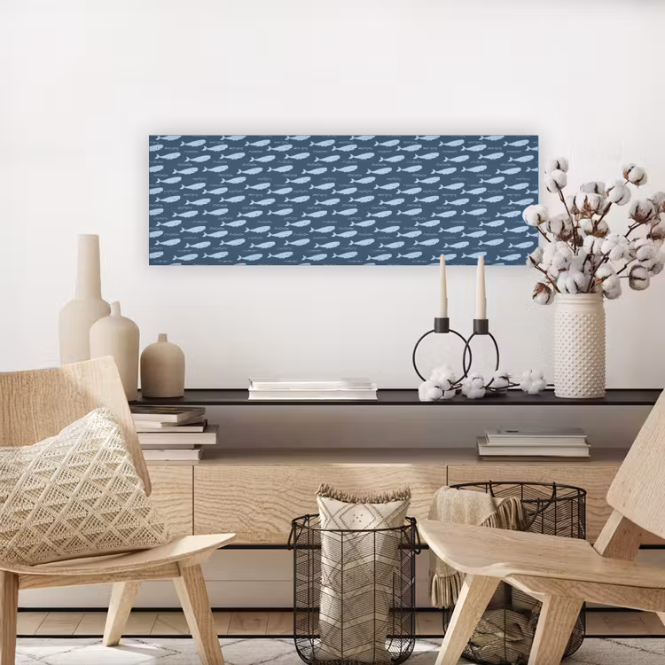 Klein - Oceaan - Golven - Blauw canvas 2cm klein 828 -sfeer6