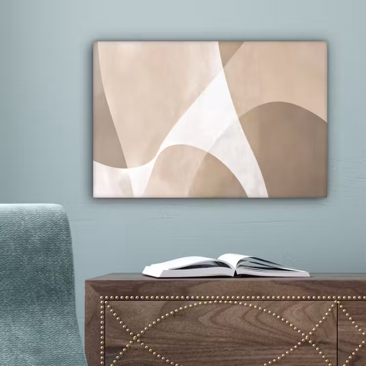 Vloeiende vlakken - Harmonieus - Golvend canvas 2cm klein -sfeer4