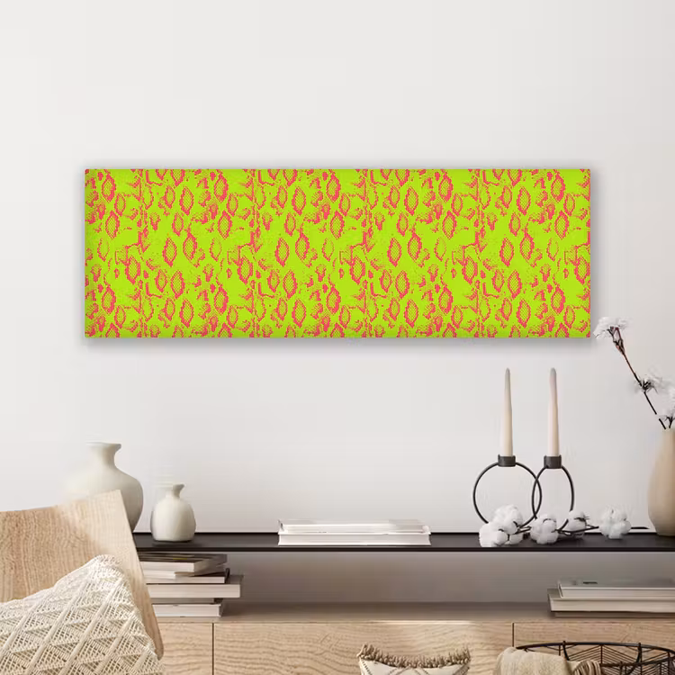 Slang - Neon - Groen - Roze canvas 2cm klein 828 -sfeer6