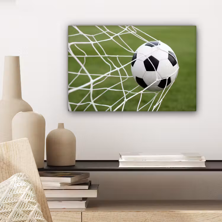Voetbal - Goal - Net - Sport canvas 2cm klein -sfeer6