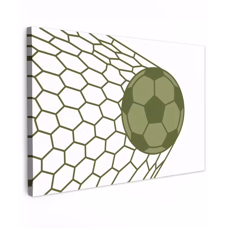 Voetbal - Goal - Sport - Groen canvas 2cm klein -z3d