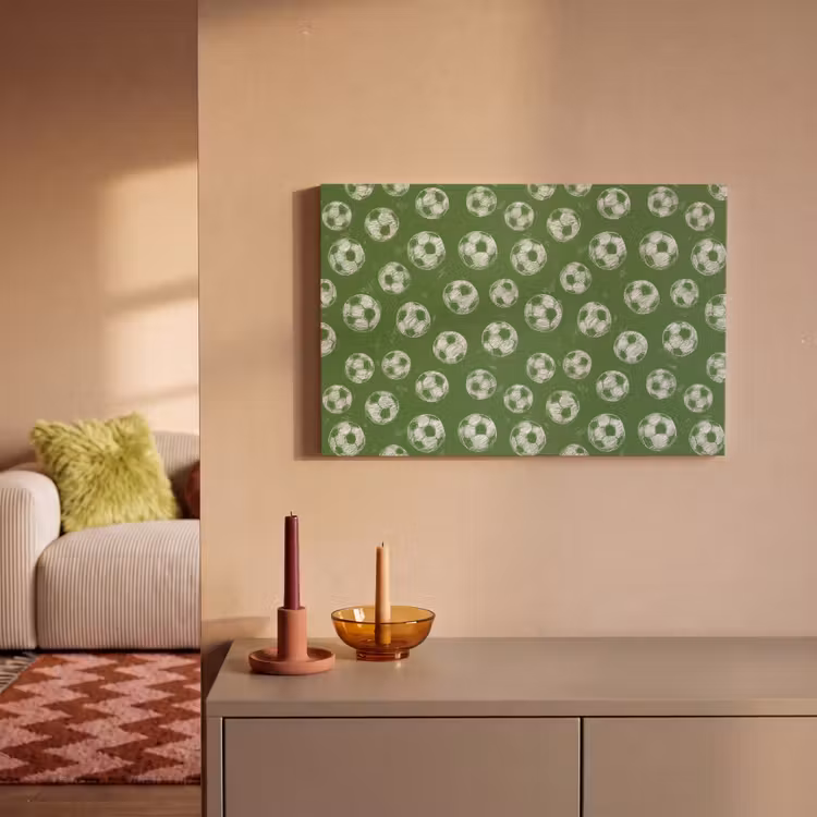 Voetbal - Sport - Groen canvas 2cm klein 34 -sfeer1