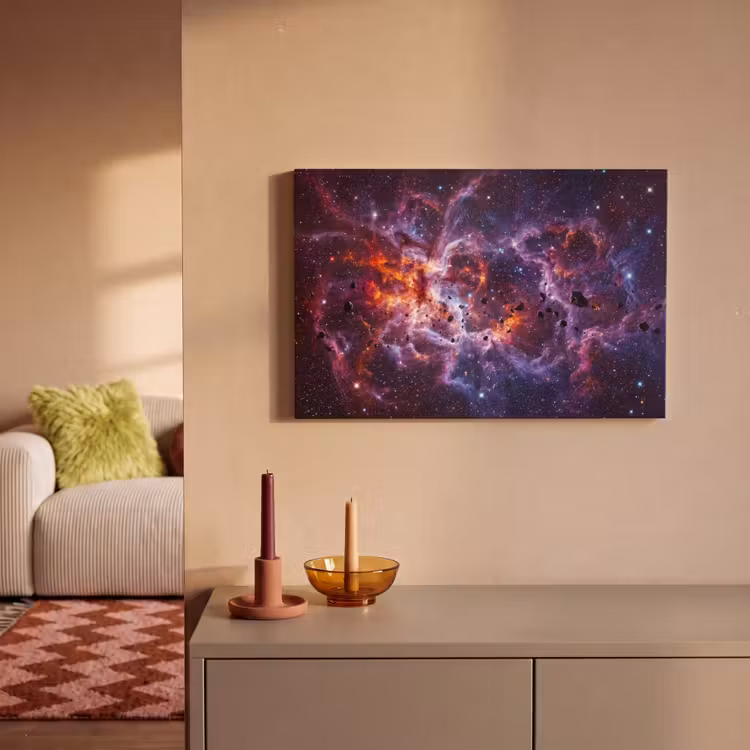 Space - Stars - Abstract - Colorful canvas 2cm klein -sfeer1