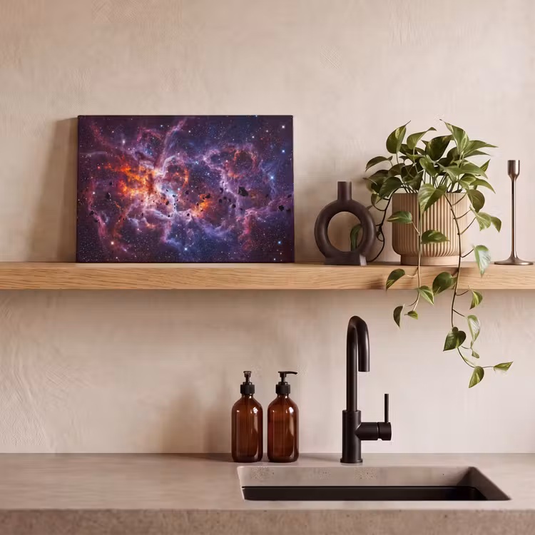 Space - Stars - Abstract - Colorful canvas 2cm klein -sfeer3