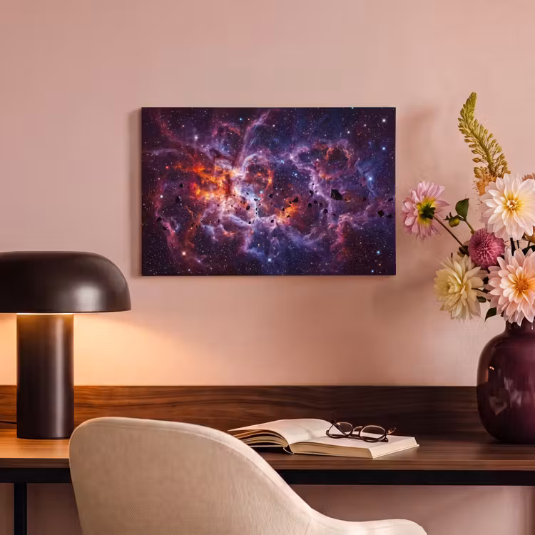 Space - Stars - Abstract - Colorful canvas 2cm klein -sfeer4