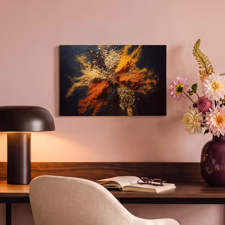 Specerijen - Explosie - Oranje canvas 2cm klein -sfeer4