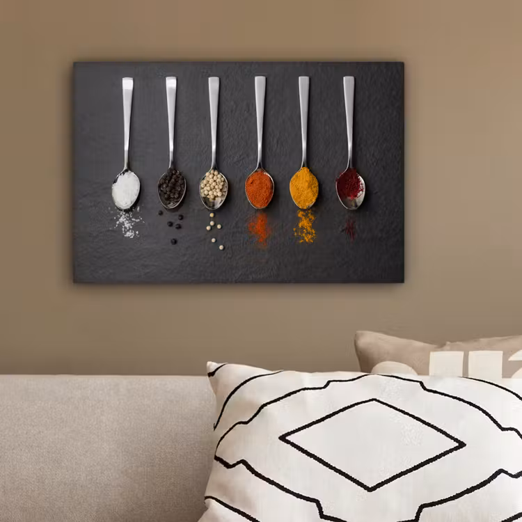 Specerijen - Lepels - Tafel - Rustiek - Kruiden canvas 2cm klein -sfeer3