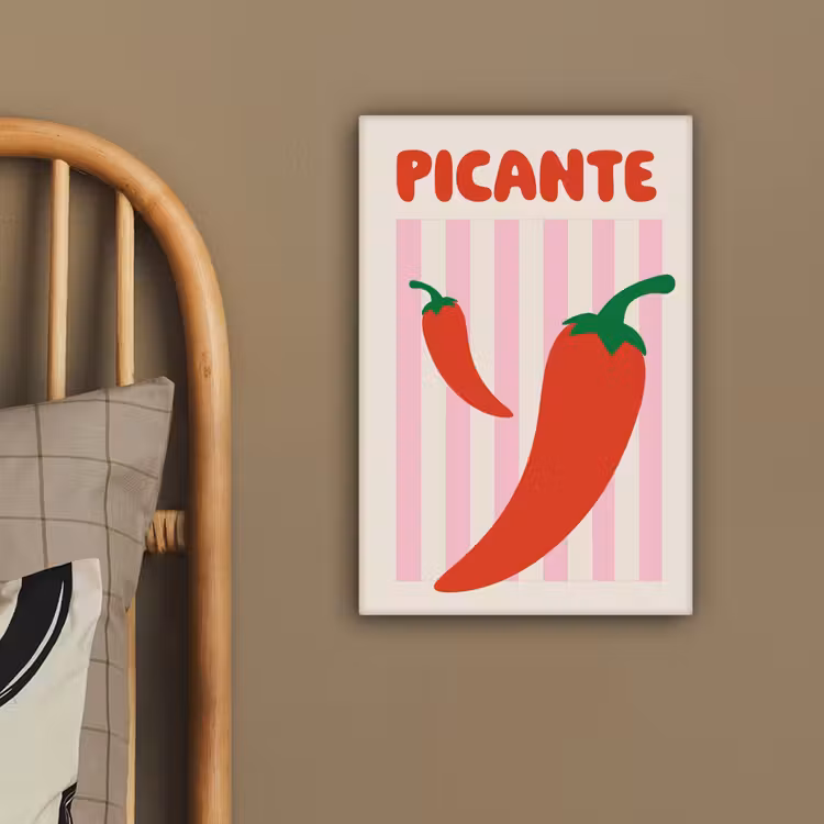 Pittig - Pepers - Rood canvas 2cm klein -sfeer3