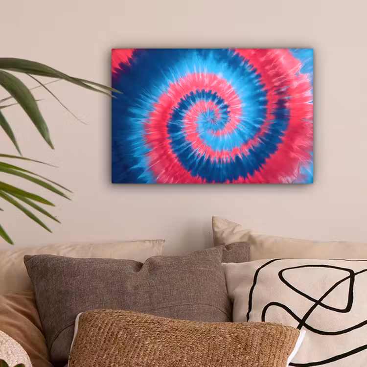 Spiraal - Roze - Draaiend canvas 2cm klein -sfeer1