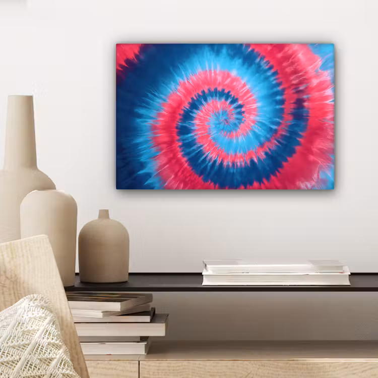 Spiraal - Roze - Draaiend canvas 2cm klein -sfeer6
