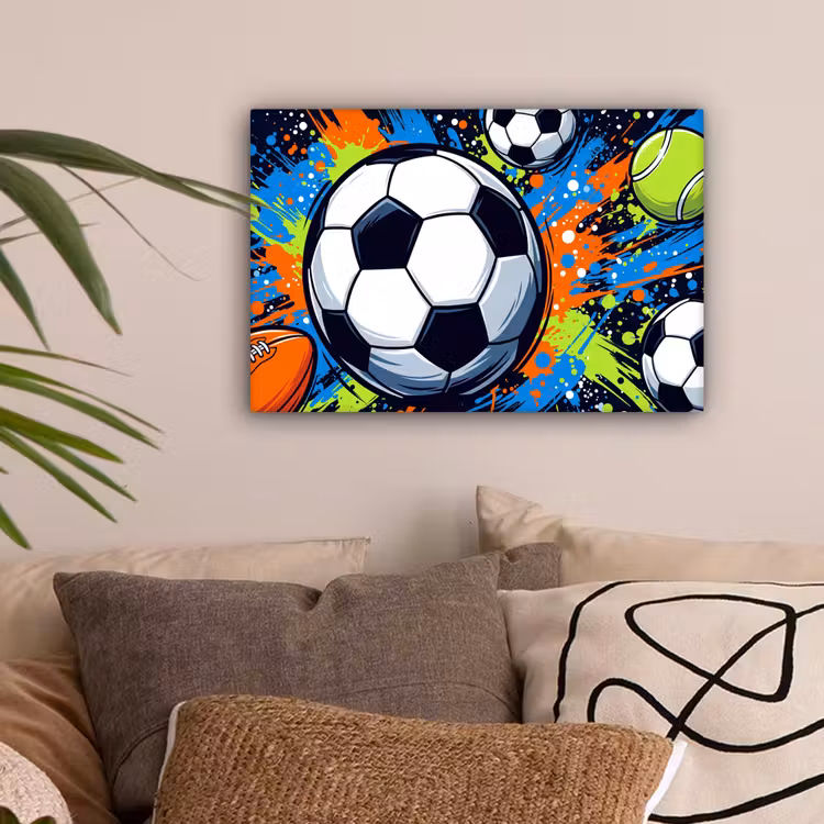 Sport - Ballen - Kleurrijk canvas 2cm klein -sfeer1
