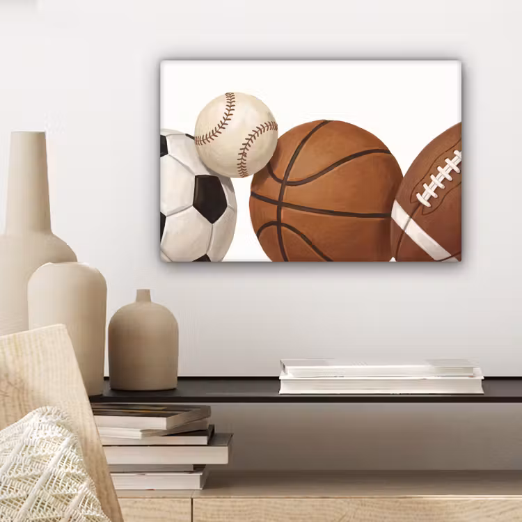 Sport - Ballen - Illustratie canvas 2cm klein -sfeer6