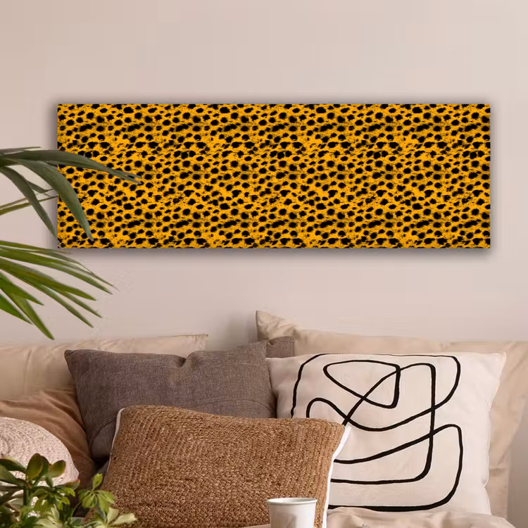 Vlekken - Oranje - Luipaard canvas 2cm klein 828 -sfeer1