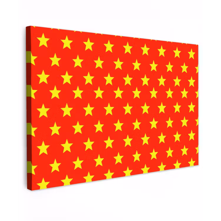 Ster - Patroon - Geel canvas 2cm klein 34 -z3d