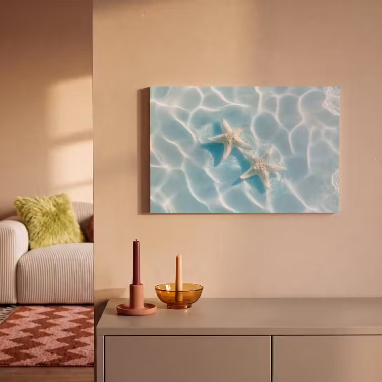 Zeesterren - Golvend water - Rustgevend canvas 2cm klein -sfeer1