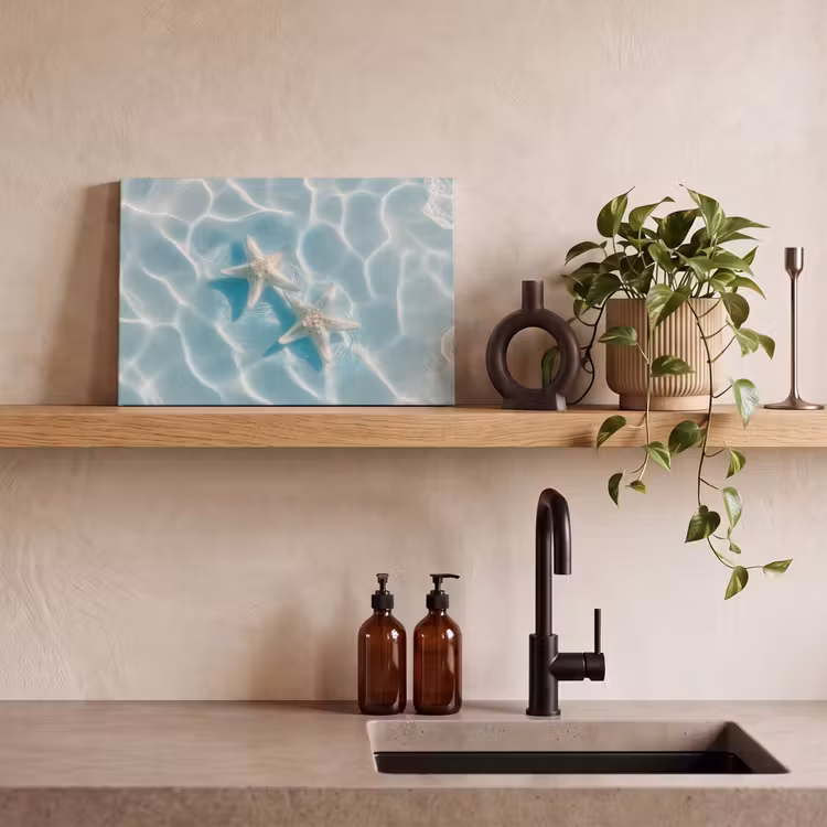 Zeesterren - Golvend water - Rustgevend canvas 2cm klein -sfeer3