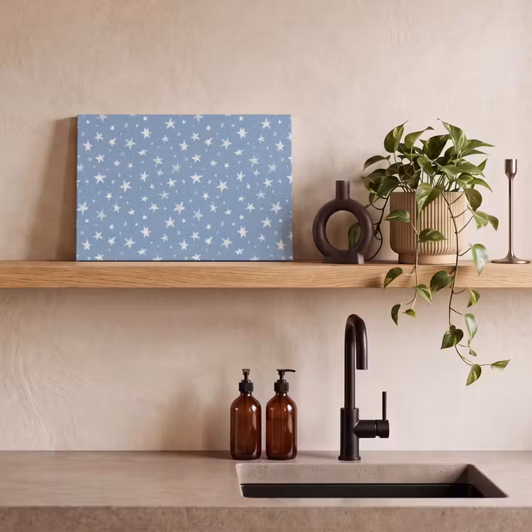 Sterretjes - Patroon - Blauw canvas 2cm klein 34 -sfeer3