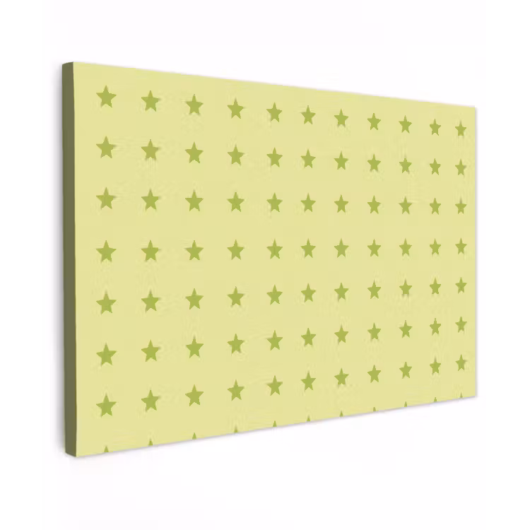 Sterren - Patroon - Groen canvas 2cm klein 34 -z3d