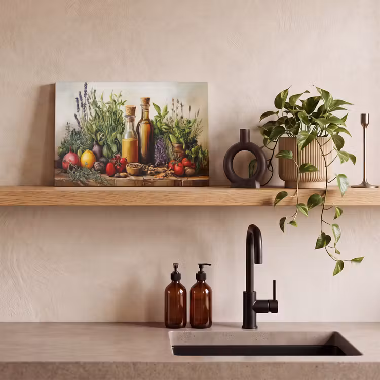 Stilleven - Kruiden - Specerijen - Fruit - Kleurrijk canvas 2cm klein -sfeer3