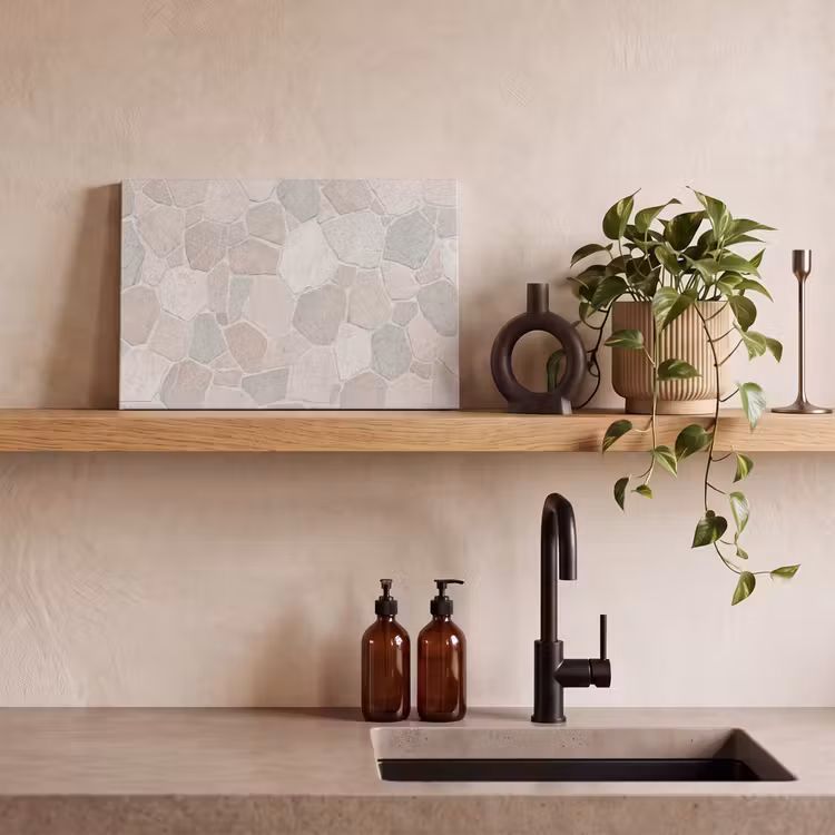 Steen - Patroon - Textuur - Beige canvas 2cm klein -sfeer3