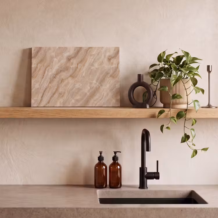Steen - Ader - Natuur - Modern - Beige canvas 2cm klein -sfeer3