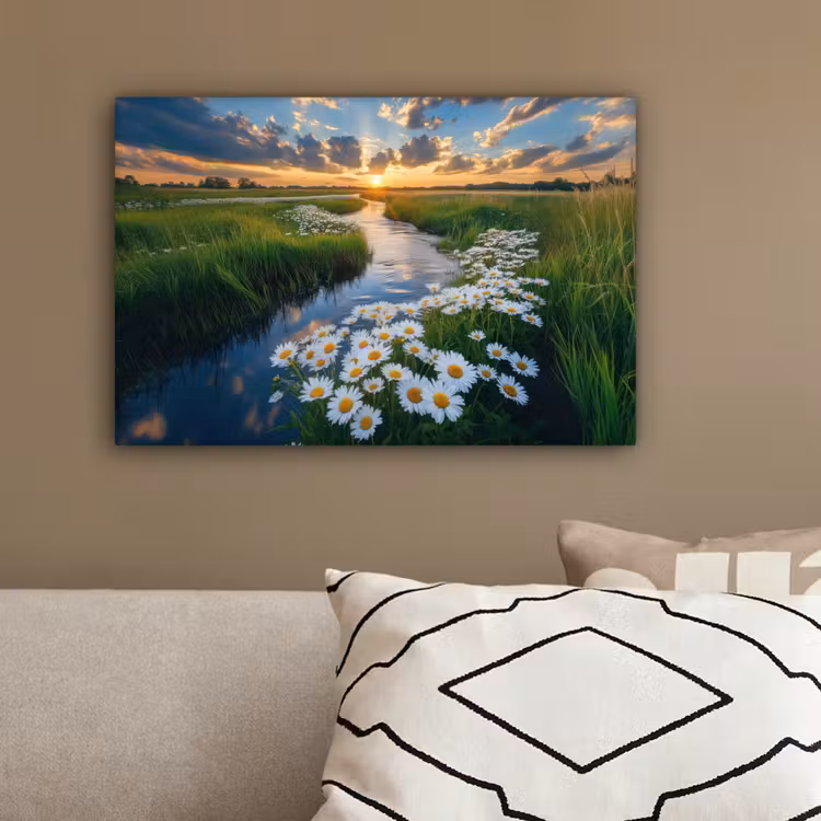 Beekje - Landschap - Margriet canvas 2cm klein -sfeer3