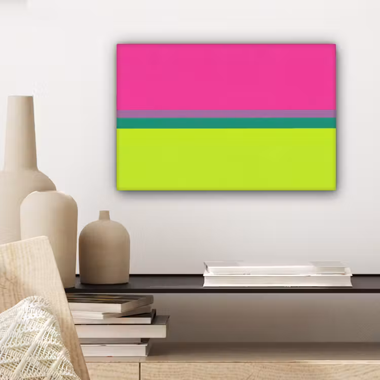 Strepen - Modern - Kleurrijk canvas 2cm klein -sfeer6