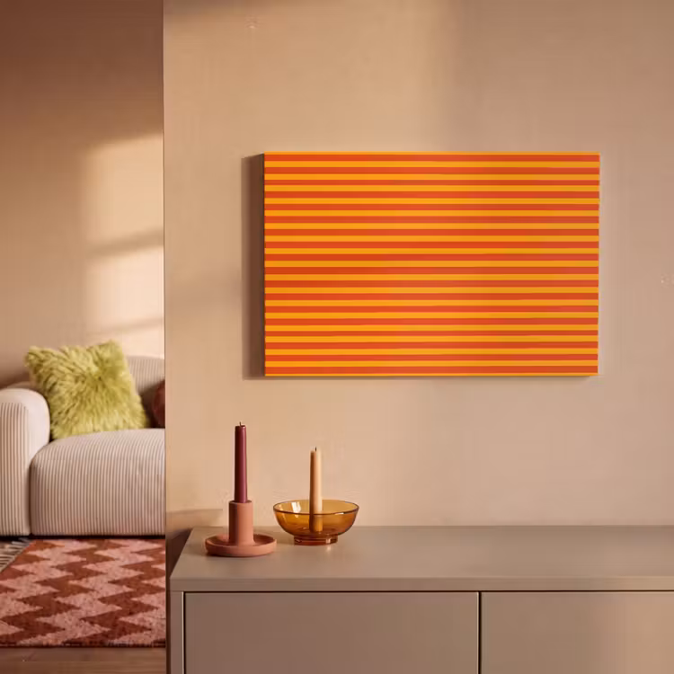 Strepen - Patroon - Oranje canvas 2cm klein 34 -sfeer1