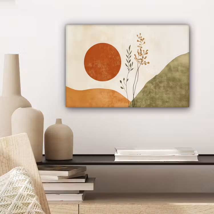 Zon - Abstract - Takken - Oranje canvas 2cm klein -sfeer6